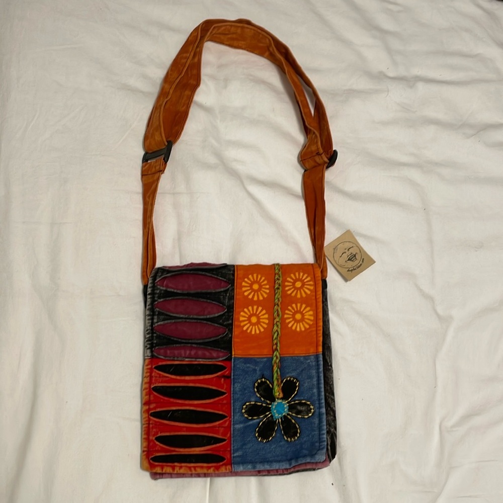 NWT Hippie Boho Handmade Patterned Crossbody Bag